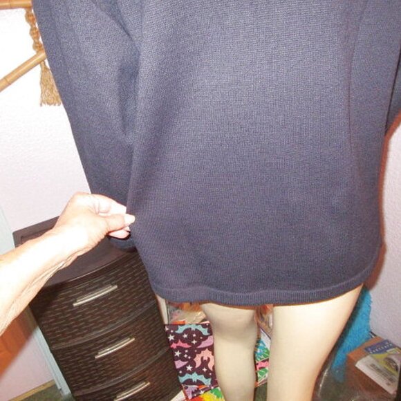 Vtg Liz Claiborne Knit Cardigan Sweater Size M Wool Blend Double Breasted Button - Picture 9 of 9